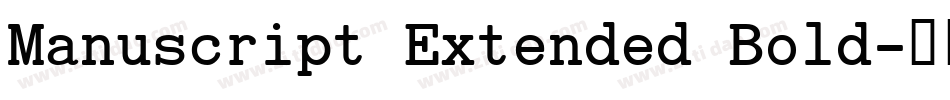Manuscript Extended Bold字体转换